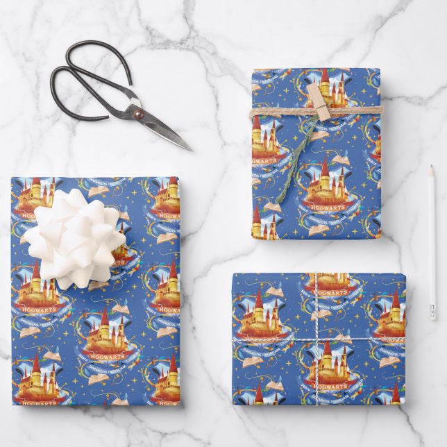 Harry Potter | Charming HOGWARTS™ Castle Wrapping Paper Sheets (Front)