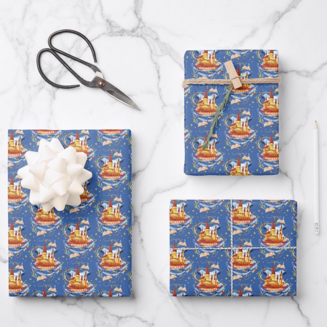 Harry Potter | Charming HOGWARTS™ Castle Wrapping Paper Sheets (Front)