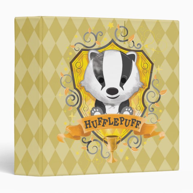 Harry Potter | Charming HUFFLEPUFF™ Crest 3 Ring Binder (Front/Spine)