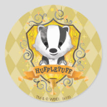 Harry Potter | Charming HUFFLEPUFF™ Crest Classic Round Sticker