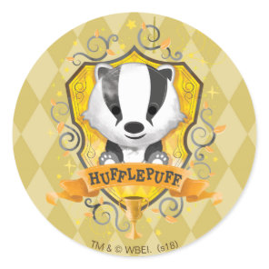 Harry Potter | Charming HUFFLEPUFF™ Crest Classic Round Sticker