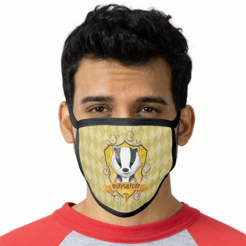 Harry Potter  Charming HUFFLEPUFF Crest Face Mask