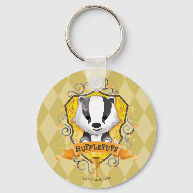 Harry Potter | Charming HUFFLEPUFF™ Crest Keychain (Front)