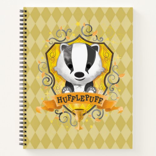 Harry Potter  Charming HUFFLEPUFF Crest Notebook