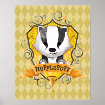Harry Potter | Charming Hufflepuff™ Crest Poster by harrypotter at Zazzle