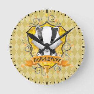 Harry Potter   Charming HUFFLEPUFF™ Crest Round Clock