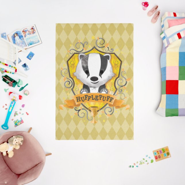 Harry Potter | Charming HUFFLEPUFF™ Crest Rug (Insitu (Babyroom))