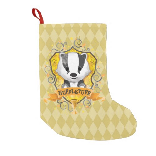 Harry Potter  Charming HUFFLEPUFF Crest Small Christmas Stocking