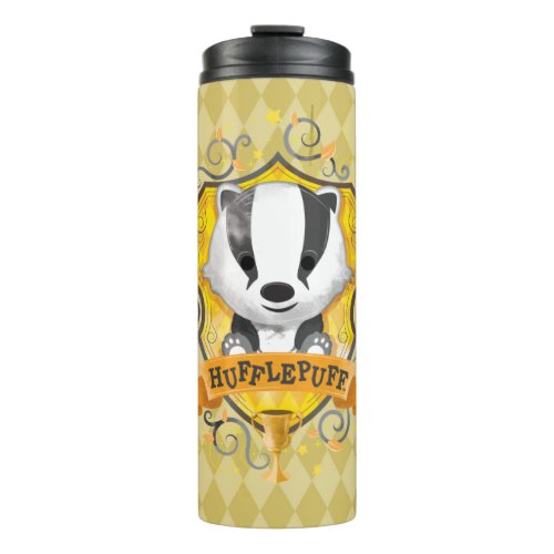 Harry Potter  Charming HUFFLEPUFF Crest Thermal Tumbler