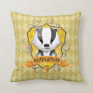 Harry Potter Charming HUFFLEPUFF™ Crest Throw Pillow