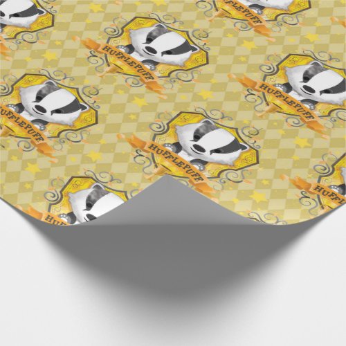 Harry Potter  Charming HUFFLEPUFF Crest Wrapping Paper