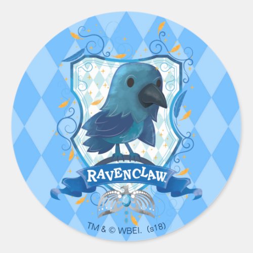 Harry Potter  Charming RAVENCLAW Crest Classic Round Sticker
