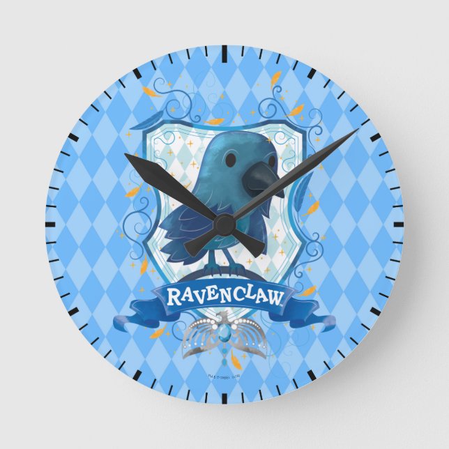 Harry Potter | Charming RAVENCLAW™ Crest Round Clock (Front)