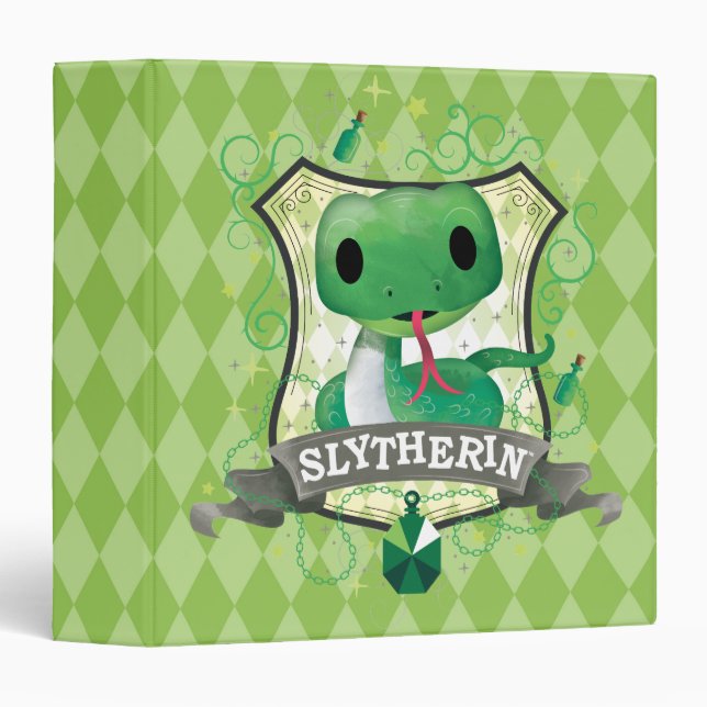Harry Potter | Charming SLYTHERIN™ Crest 3 Ring Binder (Front/Spine)