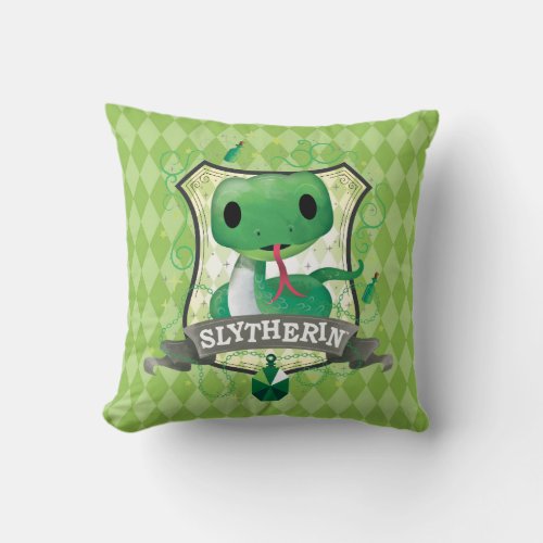 Harry Potter  Charming SLYTHERIN Crest Throw Pillow