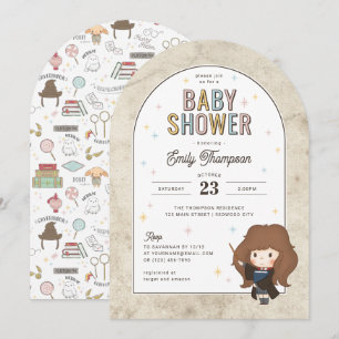 Harry Potter   Chibi Hermione Wizard Baby Shower Invitation