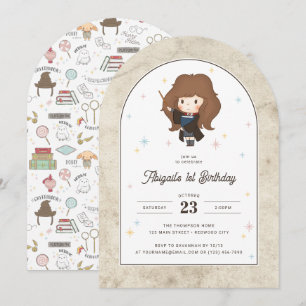 Harry Potter   Chibi Hermione Wizard Birthday  Invitation