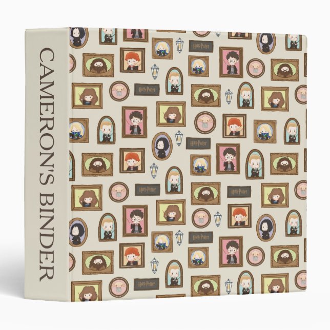HARRY POTTER™ Chibi Picture Frame Pattern 3 Ring Binder (Front/Spine)