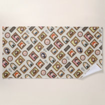 HARRY POTTER™ Chibi Picture Frame Pattern Beach Towel