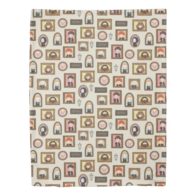 HARRY POTTER™ Chibi Picture Frame Pattern Duvet Cover (Front)