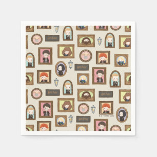HARRY POTTER™ Chibi Picture Frame Pattern Napkins