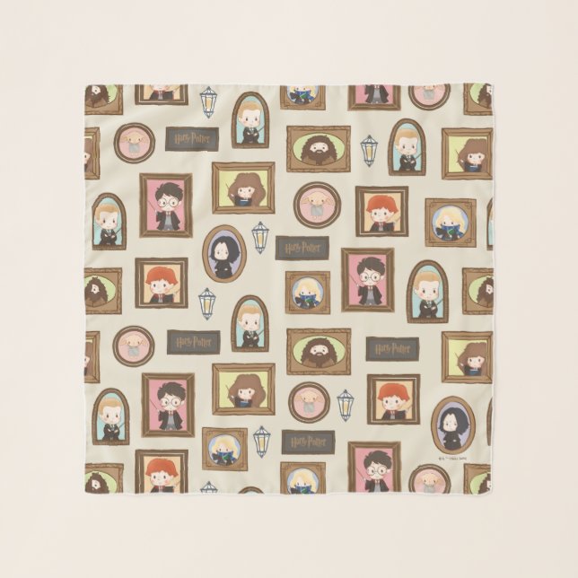 HARRY POTTER™ Chibi Picture Frame Pattern Scarf (Front)