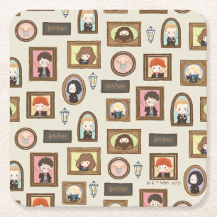 HARRY POTTER™ Chibi Picture Frame Pattern Square Paper Coaster