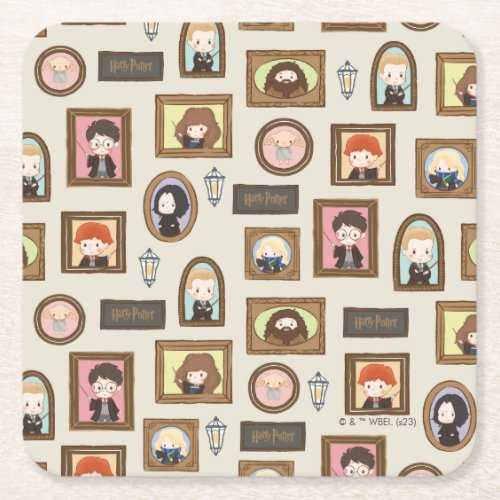 HARRY POTTER Chibi Picture Frame Pattern Square Paper Coaster