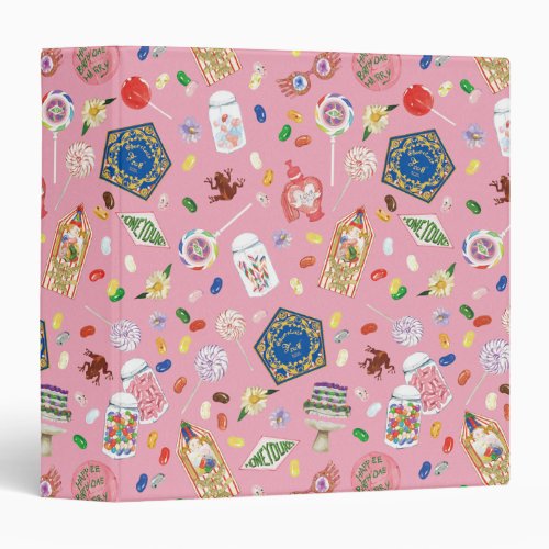 HARRY POTTER  Chocolate Frogs  Candy Pattern 3 Ring Binder