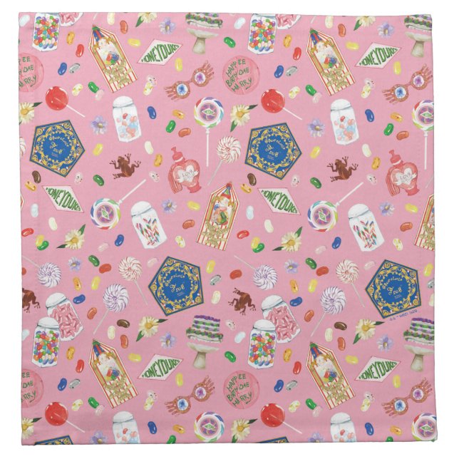 HARRY POTTER™ | Chocolate Frogs & Candy Pattern Cloth Napkin (Front)