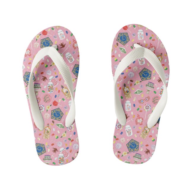 HARRY POTTER™ | Chocolate Frogs & Candy Pattern Kid's Flip Flops (Footbed)