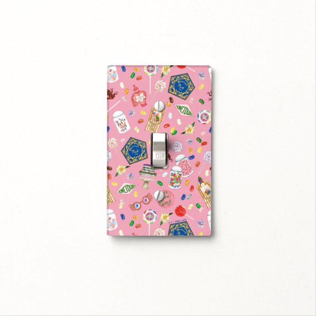 HARRY POTTER™ | Chocolate Frogs & Candy Pattern Light Switch Cover (In Situ)
