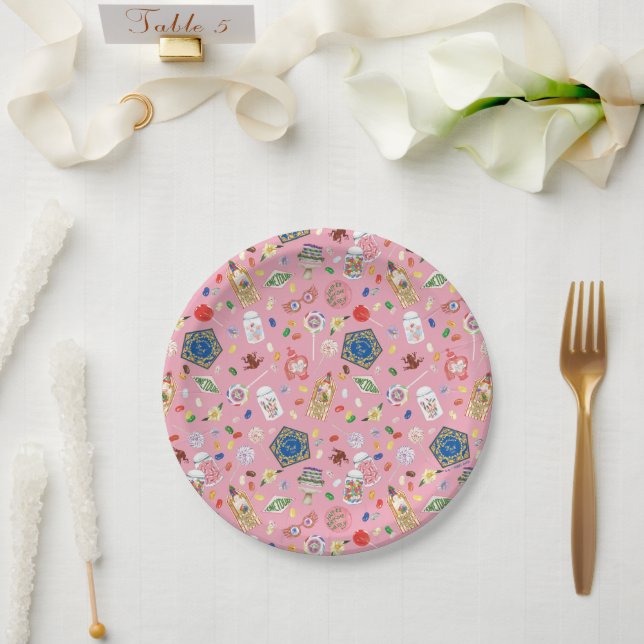 HARRY POTTER™ | Chocolate Frogs & Candy Pattern Paper Plates (Wedding)