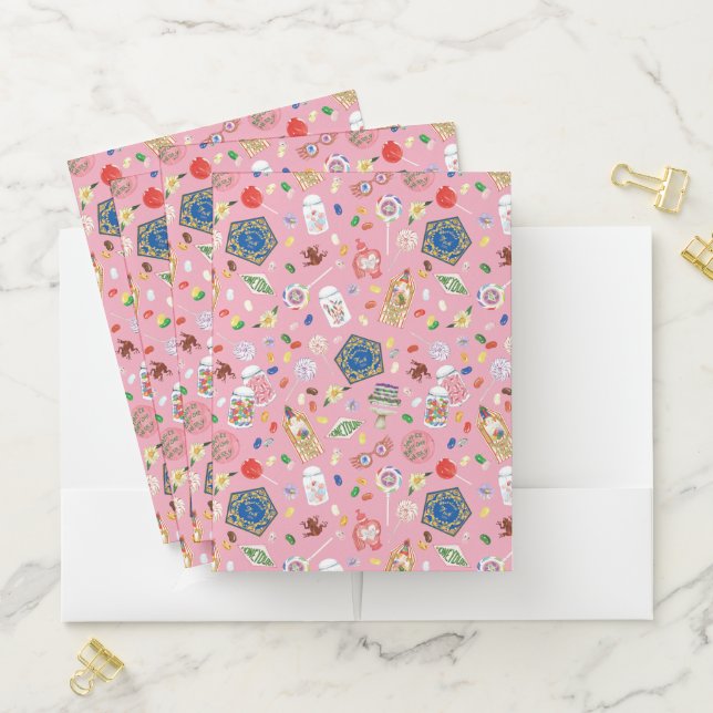 HARRY POTTER™ | Chocolate Frogs & Candy Pattern Pocket Folder (In Situ)