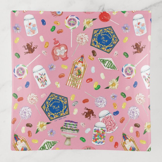 HARRY POTTER™ | Chocolate Frogs & Candy Pattern Trinket Tray (Front)