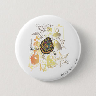 Harry Potter   Colorful Hogwarts Crest Pinback Button