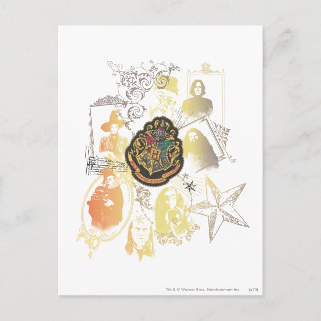 Harry Potter | Colorful Hogwarts Crest Postcard (Front)