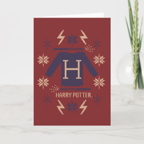 HARRY POTTER Cross_Stitch Sweater Graphic Holiday Card