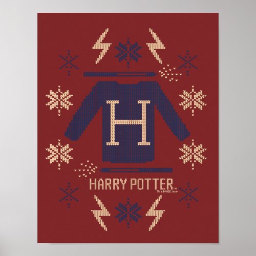 HARRY POTTER Cross_Stitch Sweater Graphic Poster