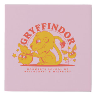 HARRY POTTER™   Cute GRYFFINDOR™ Hogwarts School Faux Canvas Print