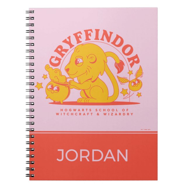 HARRY POTTER™ | Cute GRYFFINDOR™ Hogwarts School Notebook (Front)