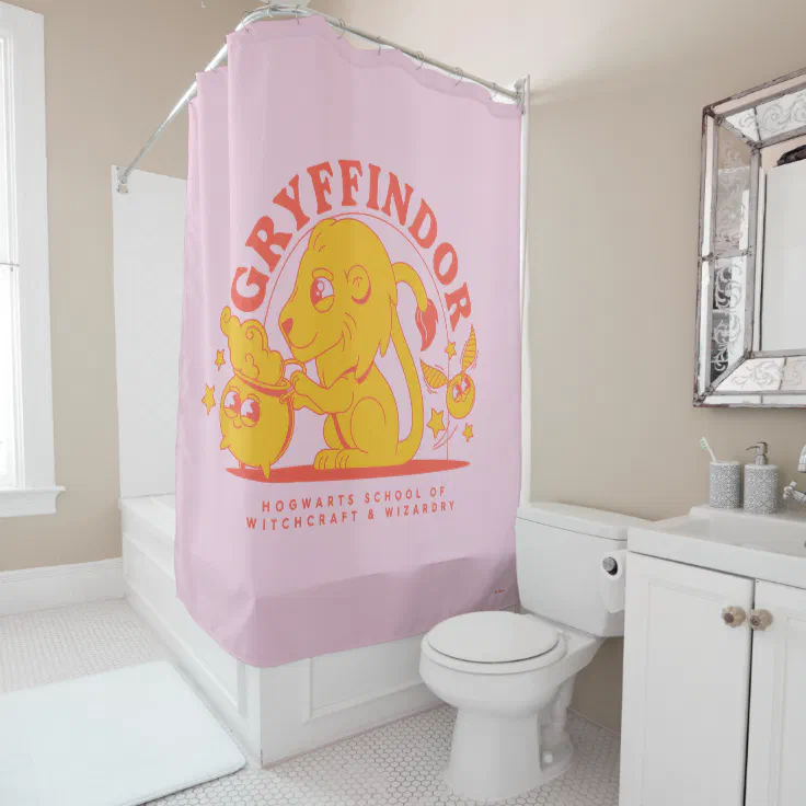 HARRY POTTER™ Cute GRYFFINDOR™ Hogwarts School Shower Curtain Zazzle