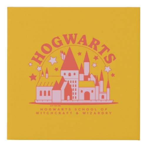 HARRY POTTER  Cute HOGWARTS School Faux Canvas Print