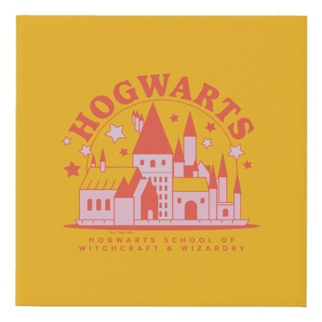 HARRY POTTER™ | Cute HOGWARTS™ School Faux Canvas Print (Front)