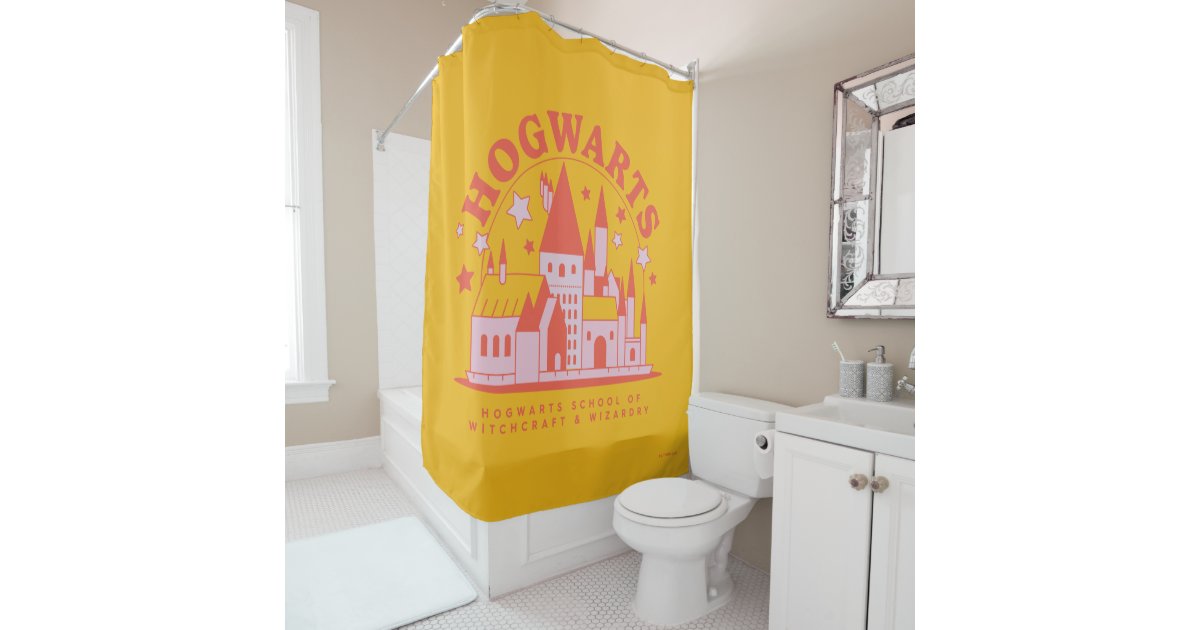 Digital Hogwarts School Shower Curtain