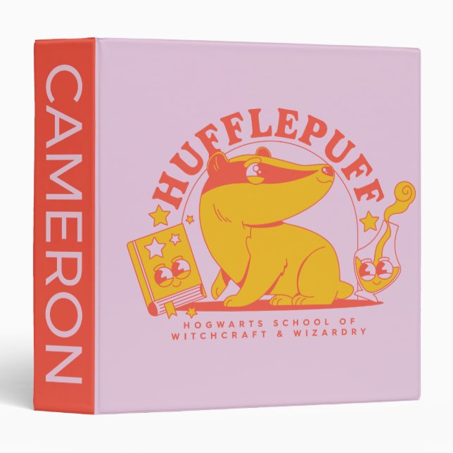 HARRY POTTER™ | Cute HUFFLEPUFF™ 3 Ring Binder (Front/Spine)