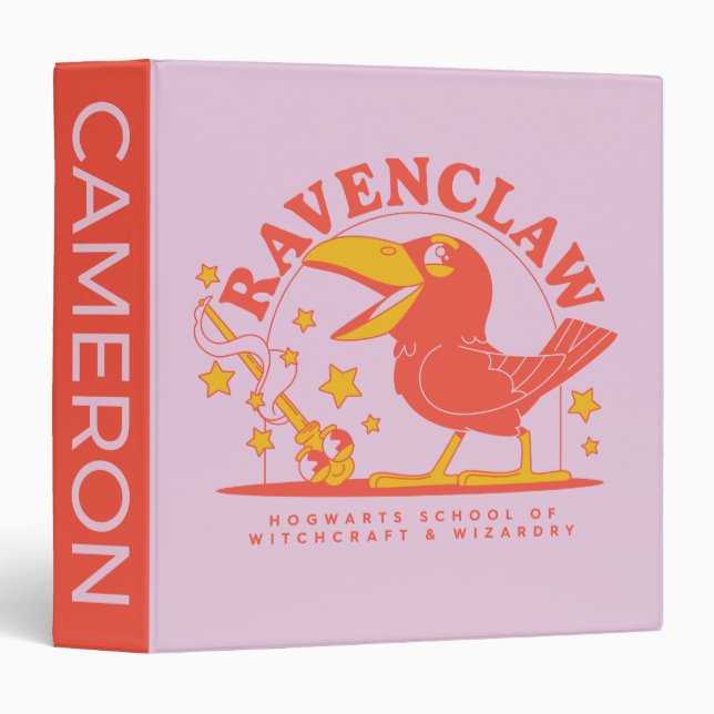 HARRY POTTER™ | Cute RAVENCLAW™ Hogwarts School 3 Ring Binder (Front/Spine)