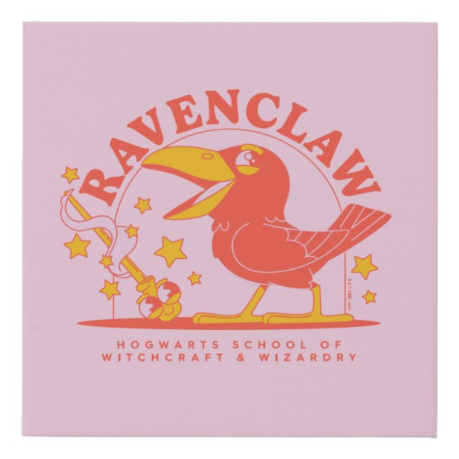 HARRY POTTER™ | Cute RAVENCLAW™ Hogwarts School Faux Canvas Print (Front)