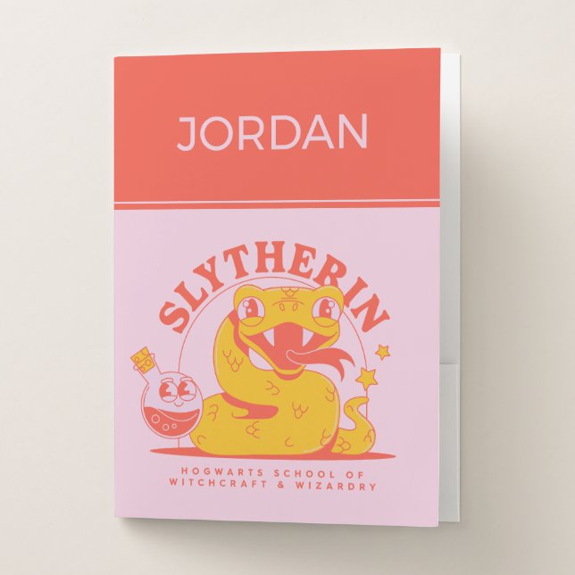 HARRY POTTER™ | Cute SLYTHERIN™ Hogwarts School Pocket Folder (Front)