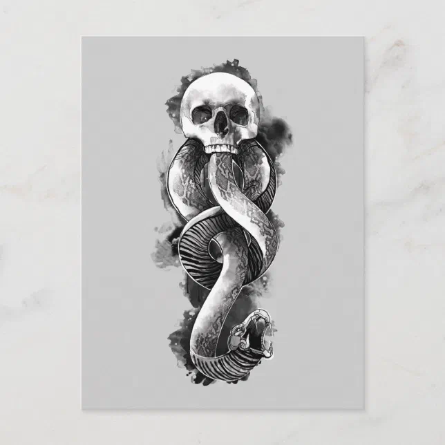 Harry Potter | Dark Mark Watercolor Postcard | Zazzle